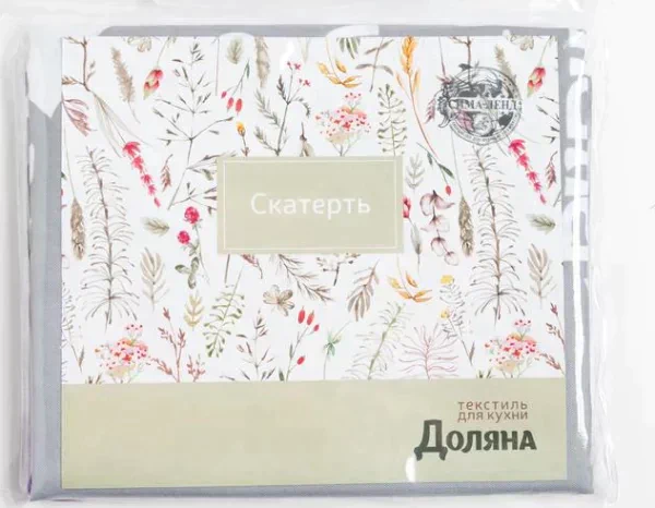 Скатерть Доляна «Листья» 150*260 +/- 2 см, 100% п/э