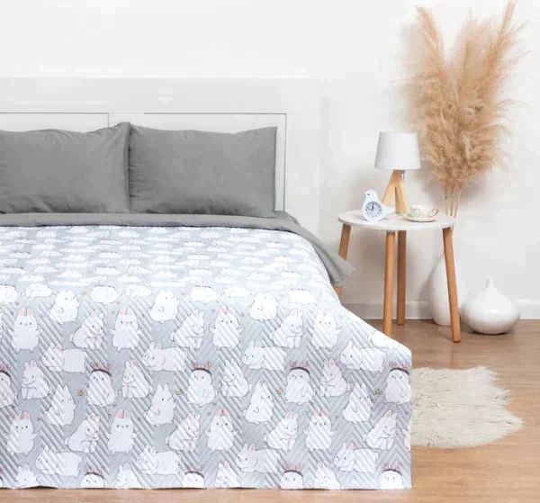 Покрывало "Этель" 1,5 сп Cute rabbits, 145х210см, микрофибра
