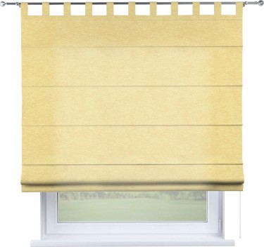 Римская штора на петлях «Кортин», ткань софт однотонный золотой