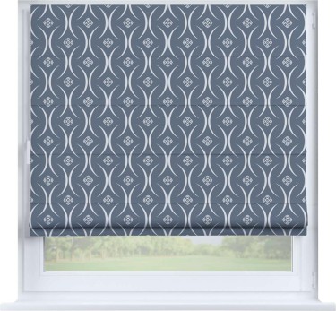 Римская штора «Кортин» на створку «Воздушный узор серый»