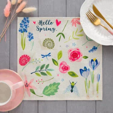 Салфетка декоративная "Spring" 30*30см,100% п/э