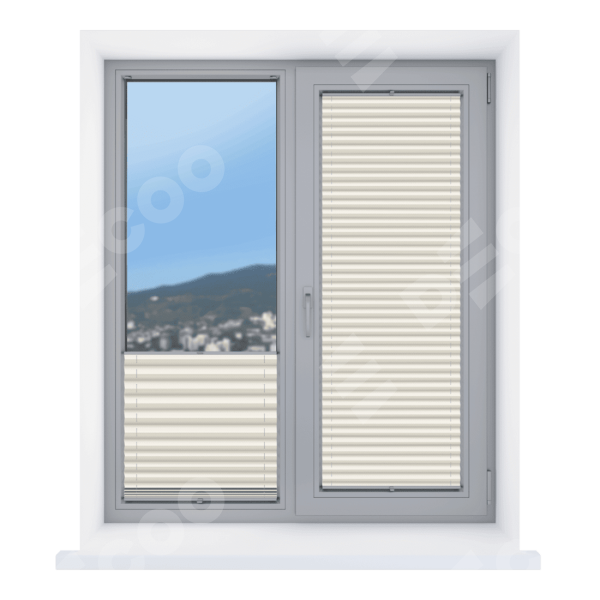 Штора плиссе Корона молочный