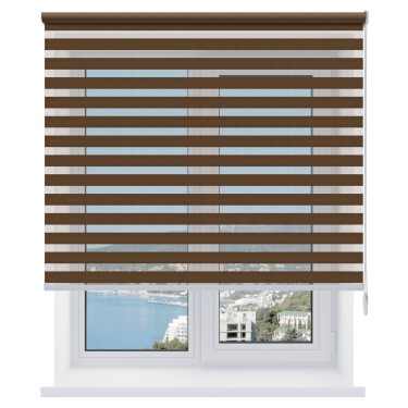 Рулонная штора День-ночь Basic венге