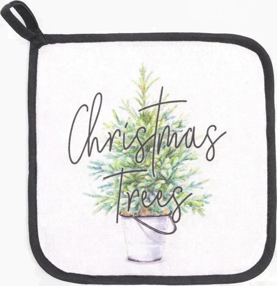 Набор кух. "Christmas trees" варежка-прихватка 20х28 см, прихватка 19х19 см, 100% хл