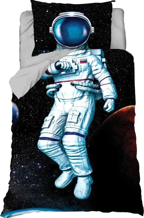 Постельное белье "Этель" 1,5 сп Astronaut 143х215 см, 150х214 см, 50х70 см -1 шт, 100% хл, бязь