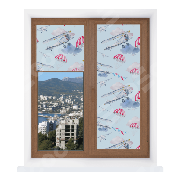 Рулонная штора Уни 2 с принтом Самолет