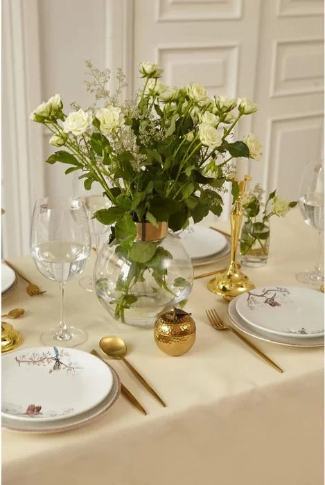 Скатерть Этель Cozy 150*220 +/-3см, цв.молочный, пл. 192 г/м2, хл с ВГМО