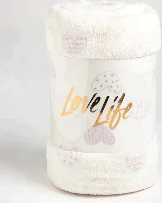 Плед LoveLife Love 150*200 см,100% п/э, велсофт 280 гр/м2
