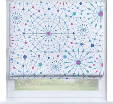 Римская штора «Кортин» на створку «Круги и линии»