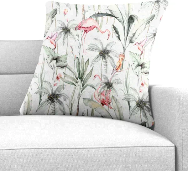 Подушка квадратная Cortin «Изящные фламинго»