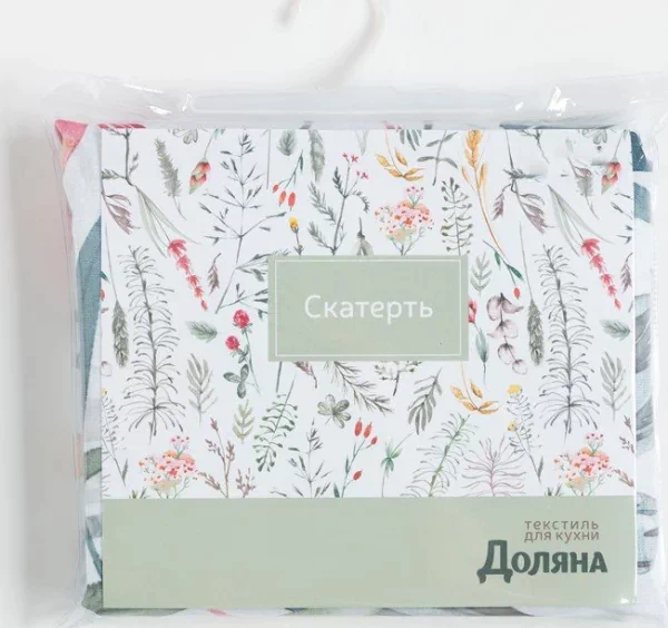 Скатерть Доляна «Луговые цветы» 145х300 см, 100% п/э