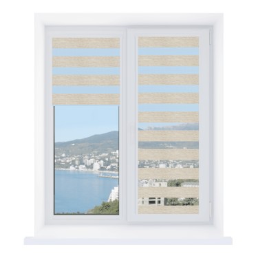 Рулонная штора День-ночь Уни 2 Dalin кремовый