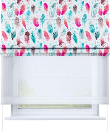 Римская штора «Кортин» день-ночь «Перья»