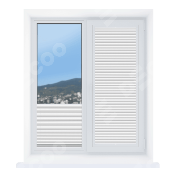 Штора плиссе ткань Солеа белый