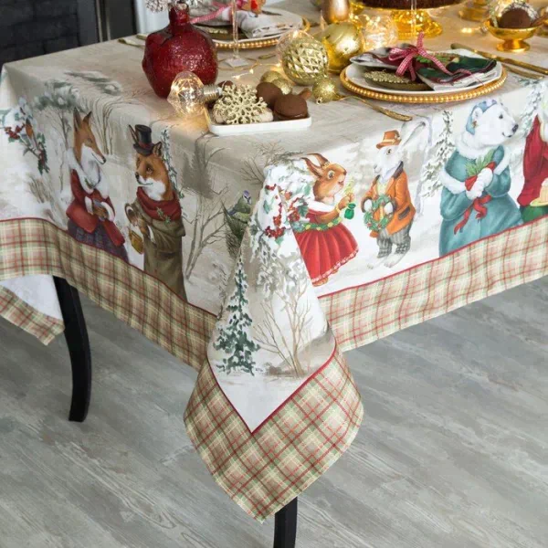 Набор столовый "Winter holidays"скатерть 150х180см +/-3см с ГМВО,салф.40х40см- 8 шт,хл100%
