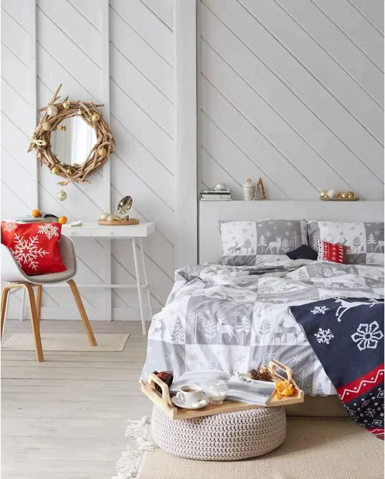 Постельное белье LoveLife дуэт New year forest 143*215см-2шт,240*225см,50*70см-2шт