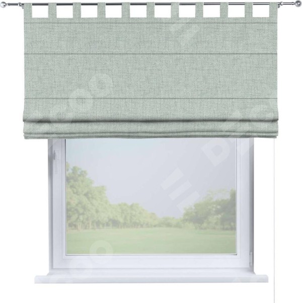 Римская штора на петлях «Кортин», ткань рогожка димаут, серый