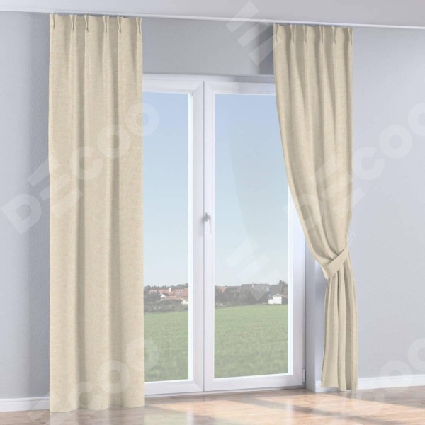 Комплект штор на тесьме «Кустик», стиф димаут молочный