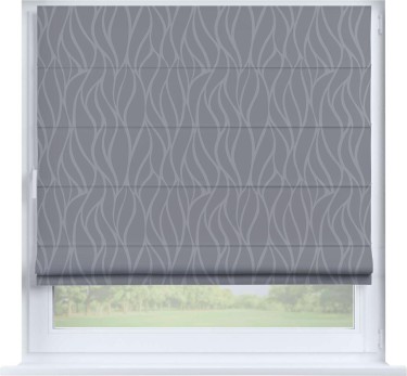 Римская штора «Кортин» на створку «Саванна графит»