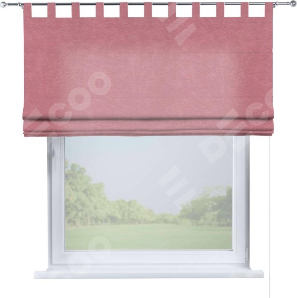 Римская штора на петлях «Кортин», ткань софт однотонный розовый
