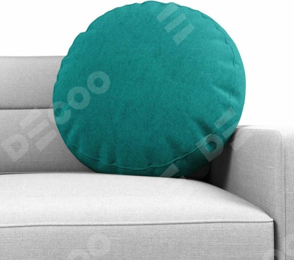 Подушка круглая Cortin лён димаут тёмно-бирюзовый