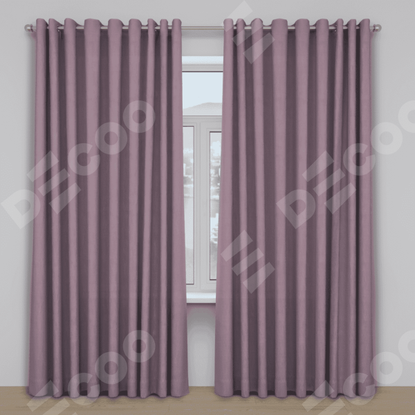Шторы на люверсах ткань блэкаут однотонный, брусника