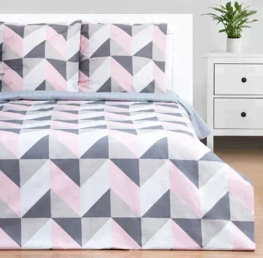 Постельное бельё Этель Евро Pink illusion 200х217 см, 220х240 см, 70х70 см - 2 шт, бязь 125 г/м2