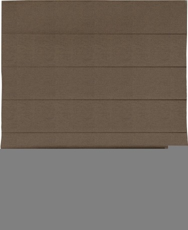 Римская штора «Кортин» с кантом Джестер, для проема, ткань лён димаут, тёмно-коричневый