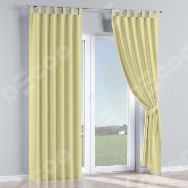 Комплект штор на петлях софт однотонный молочный