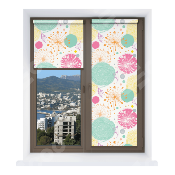 Рулонная штора Мини с принтом Забавные детали