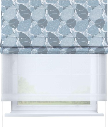 Римская штора «Кортин» день-ночь «Камешки в пруду»
