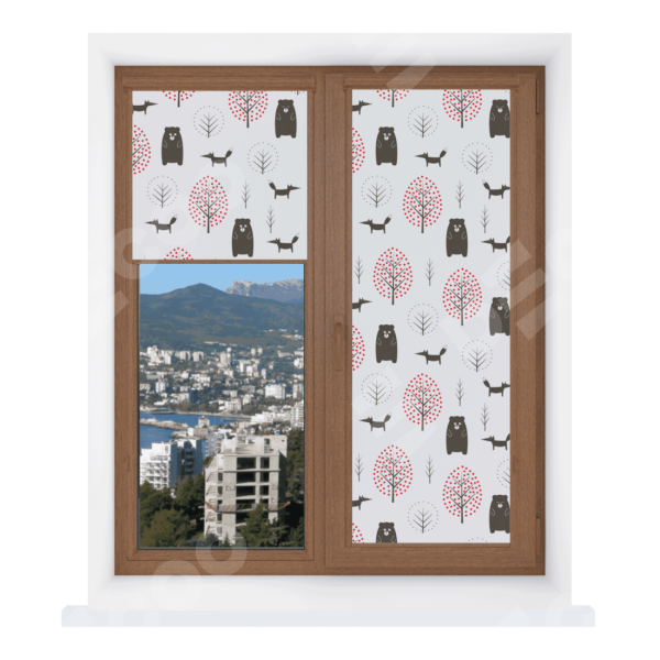 Рулонная штора Уни 2 с принтом Сканди лес