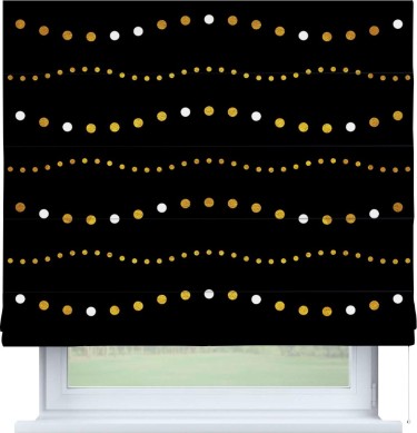 Римская штора «Кортин» для проема «Яркие огоньки»