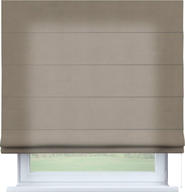 Римская штора «Кортин» для проема, ткань вельвет кофейный