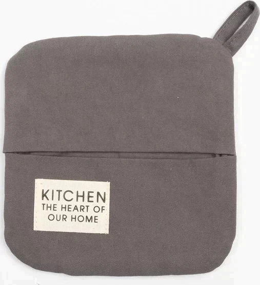 Набор кух. Этель Kitchen, цв. серый, варежка-прихватка 18х29 см, прихватка 19х19 см