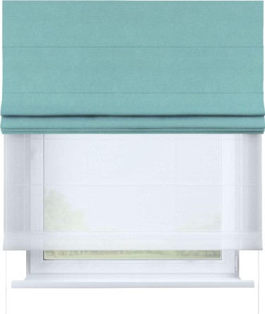 Римская штора «Кортин» день-ночь, вельвет тиффани