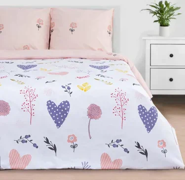 Постельное белье "Этель" дуэт Flower garden 143*215 см - 2 шт, 220*240 см, 70*70 см -2 шт