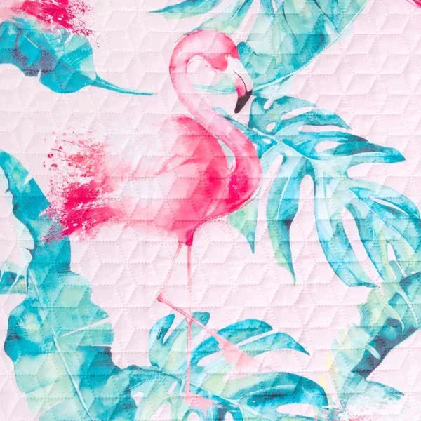 Покрывало "Этель" 1,5 сп Tropical flamingo, 140*210±2 см, микрофибра