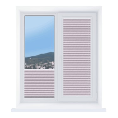 Штора плиссе ткань Краш FR пепельный