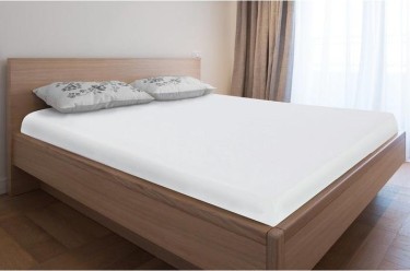 Непромокаемый наматрасник 140х200х25, ткань caress, цвет белый