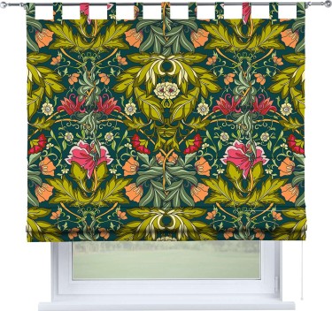 Римская штора «Кортин» на петлях «Цветок морриса»