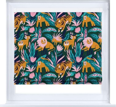 Римская штора «Кортин» кассетная «Дикие животные»