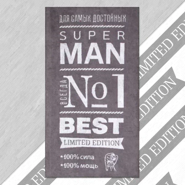 Полотенце махровое Этель "Super man" 70х130 см, 100% хлопок, 420гр/м2
