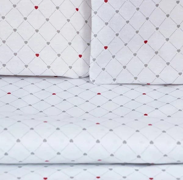 Постельное бельё Этель дуэт "Love" 143*215см-2шт,220*240см,70*70см-2шт, 100% хлопок, бязь, 125 г/м2