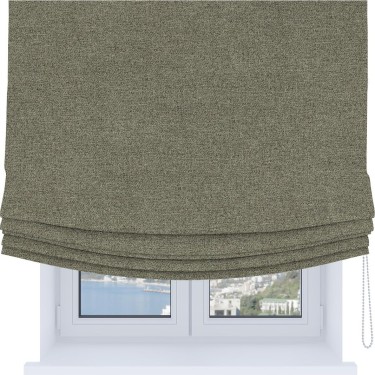 Римская штора Soft с мягкими складками, ткань лён блэкаут шампань