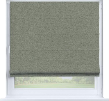 Римская штора «Кортин» на створку, ткань лён блэкаут, светло-серый