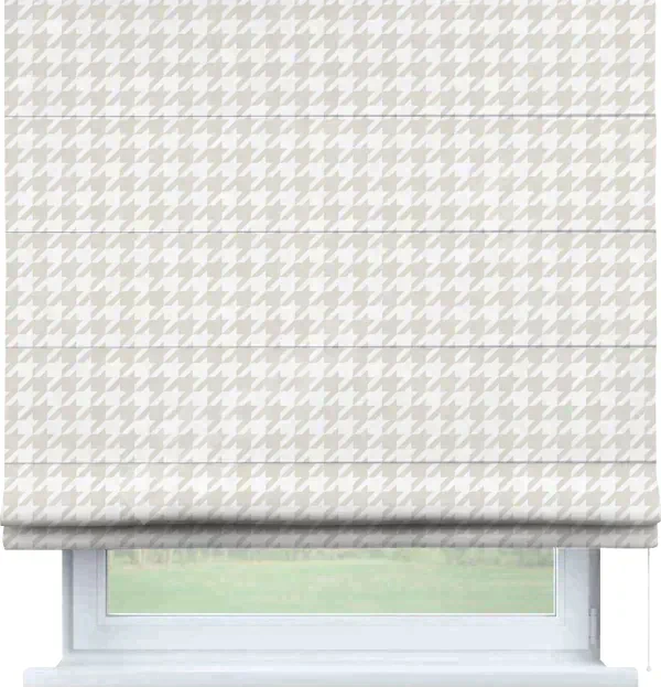 Римская штора «Кортин» для проема «Гусиные лапки» молочный»