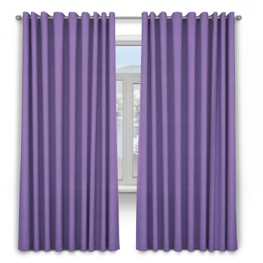 Шторы на люверсах ткань блэкаут однотонный, сиреневый