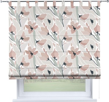 Римская штора на петлях «Тюльпаны пастель»