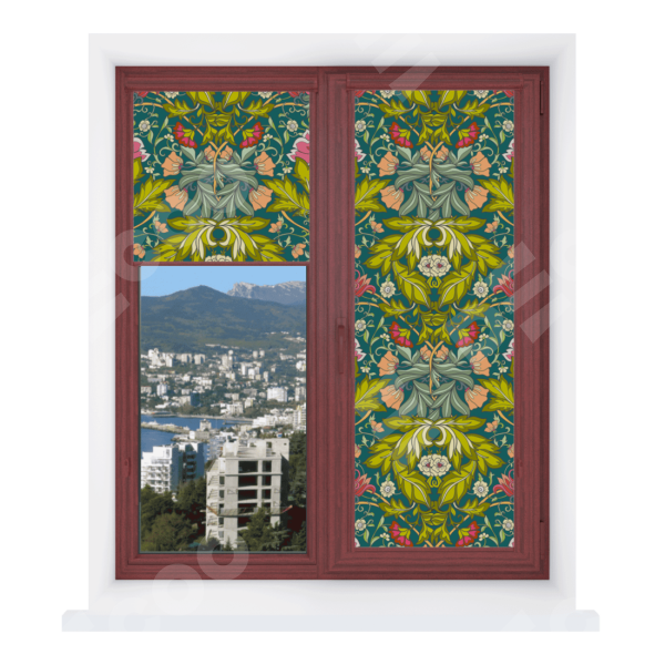 Рулонная штора Уни 2 с принтом Цветок морриса